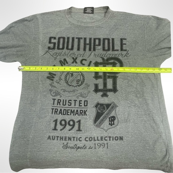 South Pole Gray Long Sleeve Tee graphic thermal size XXL - Picture 3 of 4